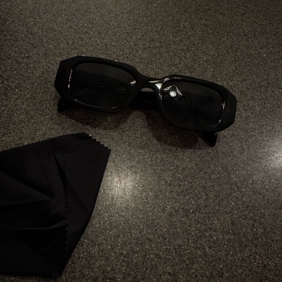 Prada Accessories - Prada Black Rectangular Sunglasses